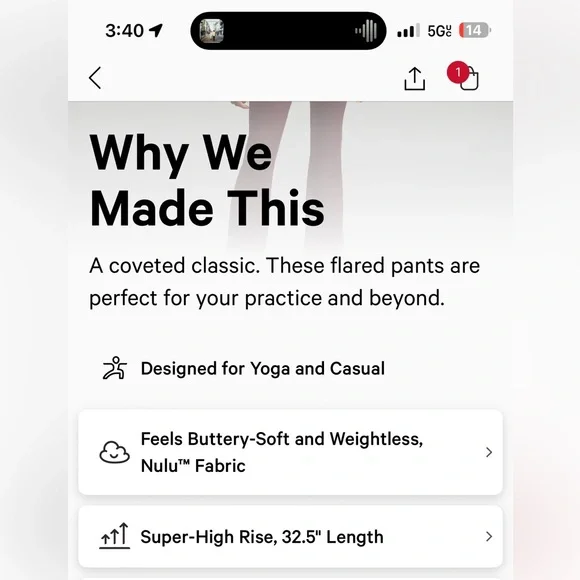 Lululemon Flare Pant Nulu BNWT! - Picture 6 of 11